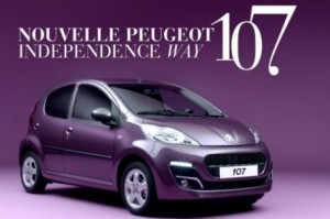 Pub pour la Peugeot 107 - 2012