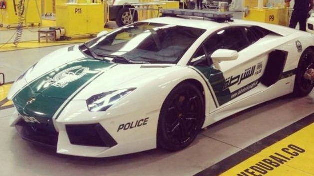 Lamborghini Aventador police dubai 2013