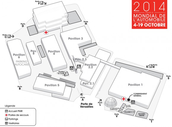 Plan général Mondial Automobile Paris