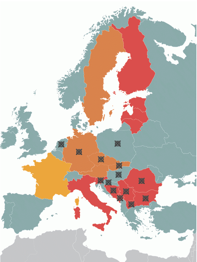 carte de réglementations pneu hiver Europe