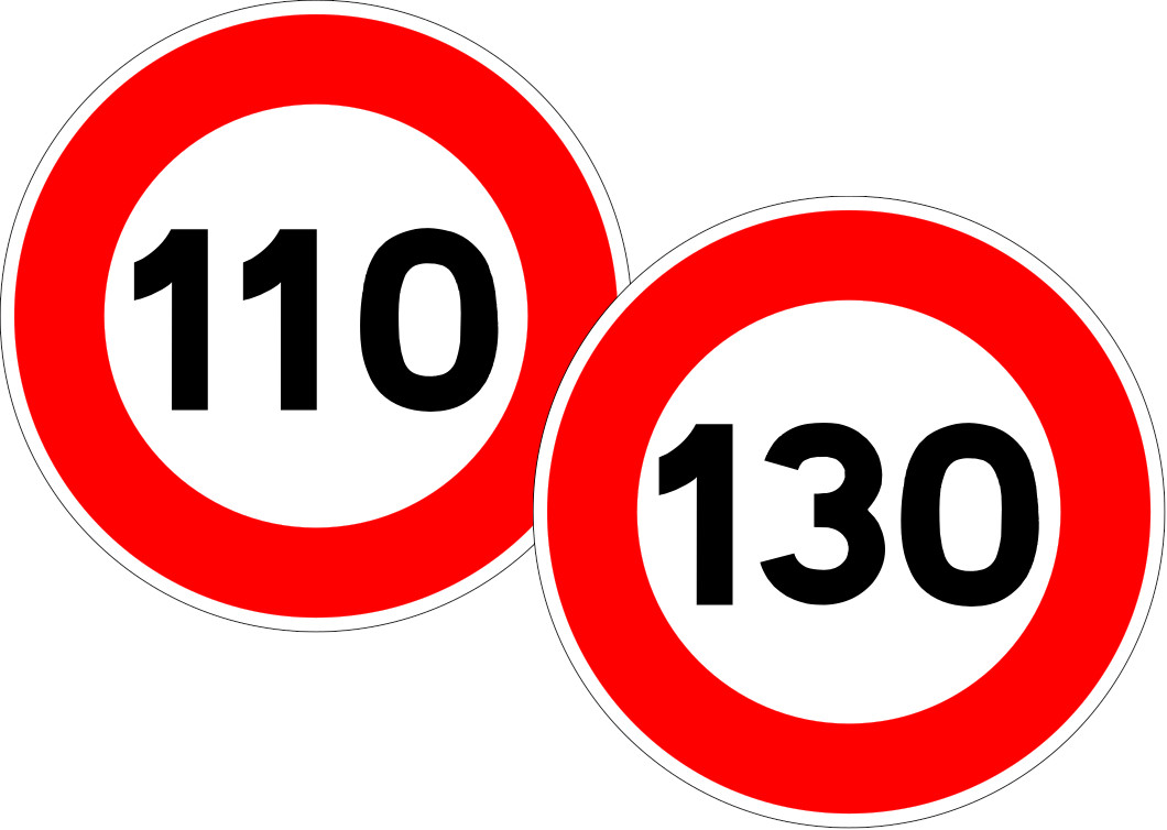 Panneaux 110-130 km/h